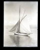 Sloop in navigazione con equipaggio